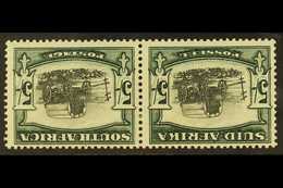 1933-48  5s Black & Green WATERMARK INVERTED Variety, SG 64aw, Fine Mint Horizontal Pair, Very Fresh. (2 Stamps) For Mor - Unclassified