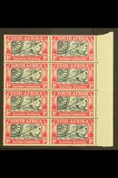 1938  1d Voortrekker Commemoration, Block Of 8 With THREE BOLTS IN WHEEL RIM Variety, SG 80a, Never Hinged Mint. For Mor - Unclassified