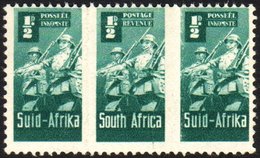 1942-4  ½d Blue-green, Bantam War Effort, ROULETTES OMITTED, SG.97c, Mint, Thinned And Has Been Folded Along Where Roule - Unclassified