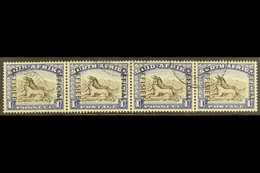 OFFICIALS  1950-54 1s Blackish Brown & Ultramarine Overprint, SG O47a, Fine Cds Used Horizontal STRIP Of 4, Fresh & Very - Unclassified