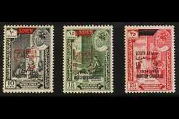 QU'AITI STATE  1966 Churchill OVERPRINTS IN BLACK Complete Set (SG 65/67 Var, Michel 65/67 Var), Superb Never Hinged Min - Aden (1854-1963)