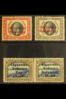 REVENUES  CIGARETTE DUTY Ovpts 1931 1½d On 6d Re-attached Bilingual Pair, Plus 1935 1d & 2d Silver Jubilee Stamps With A - South West Africa (1923-1990)