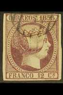 1853  12c Reddish Purple Isabella, Imperf On Thin Paper, SG 23 Or Michel 18, Very Fine Used With Neat Cancel And Four Cl - Altri & Non Classificati