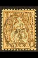 1862-64  60c Copper-bronze "Sitting Helvetia" (SG 59, Mi 27) Fine Used. For More Images, Please Visit Http://www.sandafa - Andere & Zonder Classificatie