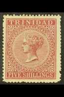 1869  5s Rose-lake, CC Wmk, SG 87, Fine Mint For More Images, Please Visit Http://www.sandafayre.com/itemdetails.aspx?s= - Trinidad & Tobago (...-1961)