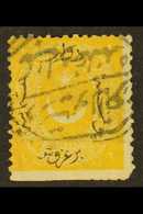 1868-70  1pi Yellow Perf 13¼ PRINTED BOTH SIDES, NO OVERPRINT AT BACK Variety (SG 37c, Isfila 48 BE059, Michel 15 A Var) - Other & Unclassified