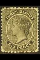 1867  1d Black, No Watermark, SG 2, Very Fine Mint, Well Centred Example. For More Images, Please Visit Http://www.sanda - Turcas Y Caicos