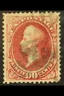 1870-1  90c Carmine, Perry, No Grill, Scott 155, SG 157, Fine Used, Shortish Perf At Top. For More Images, Please Visit  - Autres & Non Classés