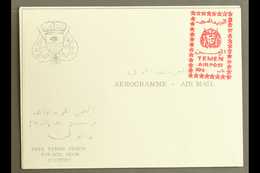 ROYALIST  1967 10b Red On White "YEMEN AIRPOST" Handstamp (SG R135a) Applied To Full Aerogramme, Very Fine Unused. 50 Is - Yémen