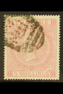 1867-83  5s Pale Rose, Plate 2, Wmk Maltese Cross, SG 127, Used With Neat Part Oval Numeral Cancel. Attractive, Cat £150 - Other & Unclassified