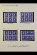1958-1967 1d ULTRAMARINE MULTI CROWN WMK BOOKLET PANES.  SPECIALIZED NEVER HINGED MINT COLLECTION Of All Different Compl - Otros & Sin Clasificación