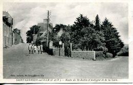 N°62248 -cpa Saint Germain Sur Ille -route De St Aubin D'Aubigné Et De La Gare- - Saint-Germain-sur-Ille