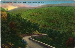 731-DOWN THE CLOVE-RIP VAN WINKLE TRAIL-CATSKILLMTS.- VIAGGIATA-1951 - Catskills