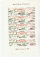 ST PIERRE ET MIQUELON - FEUILLET DE 5 TRIPTYQUES NEUF XX N° 485 A -ANNEE 1987 - COTE : 27 € - Hojas Y Bloques