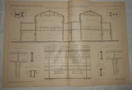 Plan Des Nouveaux Ateliers De La Société L'Eclairage électrique, 364, Rue Lecourbe à Paris. 1903. - Travaux Publics