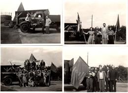 4 Photos Originales Camion HZ Schrott Ves Eberswalde - Historische Zeitschrift, Accordéon, Violon & Drapeaux III Reich - Anonieme Personen