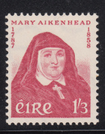 Ireland 1958 MNH Scott #168 1sh3p Mother Mary Aikenhead - Neufs