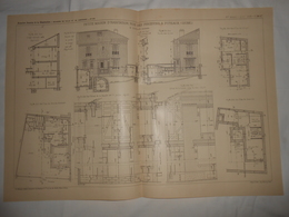 Plan D'une Petite Maison D'habitation, Rue Des Pincevins à Puteaux Dans La Seine. M. Coutelet, Architecte. 1903. - Obras Públicas