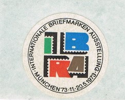 Viñeta MUNCHEN (Germany) 1973. IBRA, Internationale Briefmarken - Etiquettes 'Recommandé' & 'Valeur Déclarée'