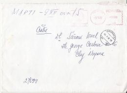 AMOUNT 3000, BUCHAREST, SECTOR 1 TOWNHALL, RED MACHINE STAMPS ON COVER, 2002, ROMANIA - Lettres & Documents