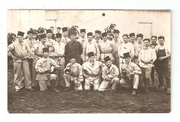 Carte Photo Militaria Maroc KENITRA Camp Albert Groupe De Soldats En Tenue 1930 - Barracks