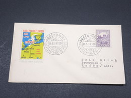 DANEMARK - Enveloppe Pour Rodby En 1956 Avec Vignette , Oblitération Et Affranchissement Plaisant - L 17327 - Briefe U. Dokumente