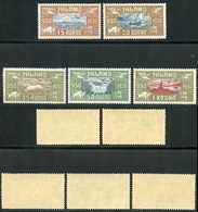 Iceland 1931, Overp. Zeppelin, MNH, 3val - Volcanos