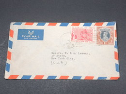 INDE - Enveloppe De Calcutta Pour New York En 1950 , Affranchissement Plaisant - L 17341 - Cartas & Documentos