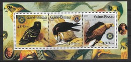 GUINEA - BISSAU 2001 Eagles / Rotary - Águilas & Aves De Presa