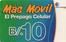 PANAMA. PAN-C&W-205B. Mas Movil. 10. White Edge. (011) - Panama