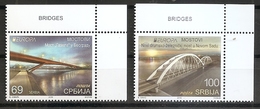 SERBIA 2018,EUROPA CEPT,BRIDGES,PONTS,BRUCKE,BEOGRAD,NOVI SAD,,MNH - 2018