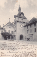 Romainmôtier : Tour De L'horloge - Oblitérée Bretonnières Le 2.V.1904 - Romainmôtier-Envy