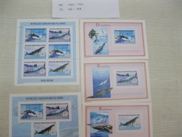 Congo (Kinshasa ) 2002 Marine Life  Whales  MICHEL  No.1749-1751 BL146-148 - Storia Postale