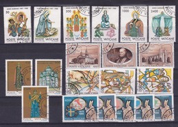 1988 1989 1990 Vaticano Vatican ANNO MARIANO, MILLENNIO KIEV, VIAGGI DEL PAPA,GERARCHIA ECCLESIAST........ 5 Serie USATE - Used Stamps