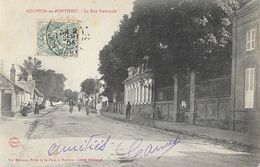 Nouvion-en-Ponthieu (Somme) - La Rue Nationale - Edition Vve Michaux (Hôtel De La Paix) - Nouvion