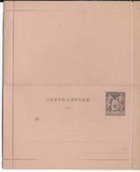 SAGE - 1886 - CARTE-LETTRE ENTIER  NEUVE - - Cartoline-lettere