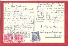 Y&T N° TX85X2 PARIS   Vers AULNAY 1951  2 SCANS - 1859-1959 Covers & Documents