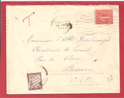 Y&T N° TX37 PARIS   Vers BEAUNE1932 - 1859-1959 Covers & Documents