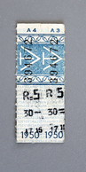 2 Tickets Papier Bleu  DesTramways De Versailles 1950 Coll Schnabel - Europe