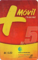 PANAMA. + Móvil Logo - Roja Vertical. CON PANAMA HOY Y SIEMPRE. 10 AÑOS. B/5. (003) - Panamá