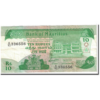 Billet, Mauritius, 10 Rupees, 1985, KM:35b, TTB - Mauricio