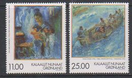 Greenland 1998 Paintings / Hans Lynge 2v ** Mnh  (38880D) - Cartas Máxima