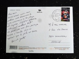 LETTRE TURQUIE TURKIYE AVEC YT 3164 POLICE TURQUE - ANTALYA - Storia Postale