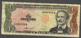 DOMINICAN REPUBLIC P126c 1 PESO ORO 1988 #J/A FINE NO P.h. - República Dominicana