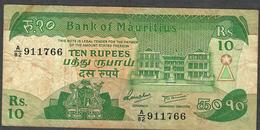 MAURITIUS  P35b 510RUPEES  1985  Signature 5.    F-VF NO P.h. ! - Mauricio