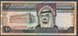 SAUDI ARABIA P23b 10 RIYALS 1983 CORRECTED TEXT VF NO P.h. ! - Saudi Arabia