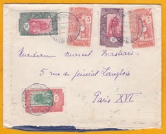 1935 - Enveloppe De Djibouti, C F Somalis Vers Paris, France - Affrt  55 C - Six Timbres - Cad Arrivée - Briefe U. Dokumente