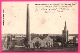 Environ Aubigny - Savy Berlette - Sucrerie Et Eglise - Usine - Cheminée - Edit. LABY Et CAUSSART - 1914 - Aubigny En Artois