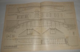 Plan Du Pont Sur Le Neckar, Près De Neckarhausen. Hohenzollern. 1903. - Arbeitsbeschaffung