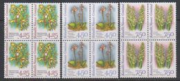 Greenland 1996 Flowers 3v Bl Of 4 ** Mnh  (38881G) - Cartes-Maximum (CM)